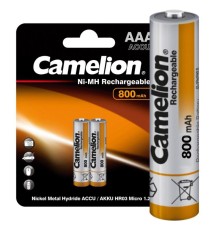 Аккумулятор AAA/R03 800мА.ч NI-MN BP-2 металлик (блист.2шт) Camelion 3674